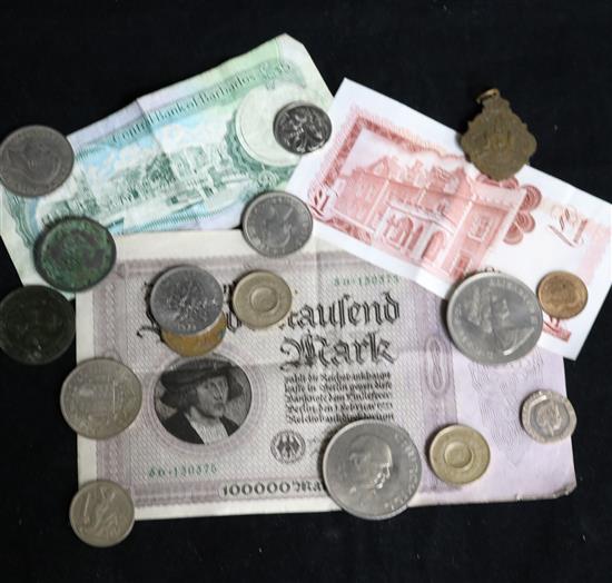 A quantity of assorted mainly 20th century coinage etc.